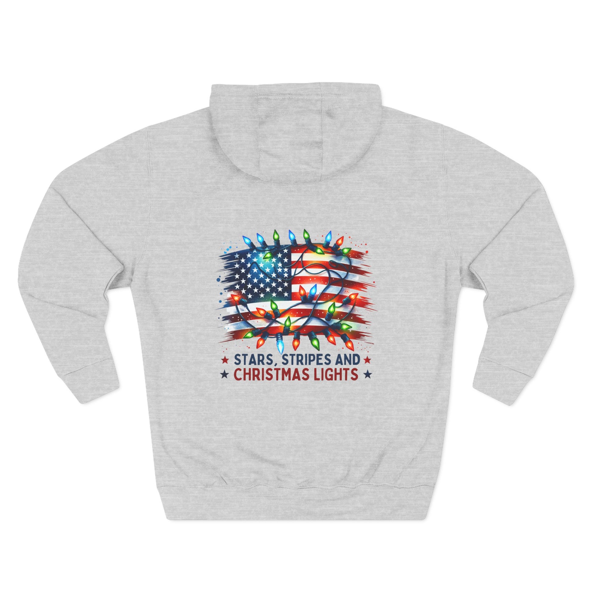 Youth Hoodie Stars Stripes & Christmas Lights